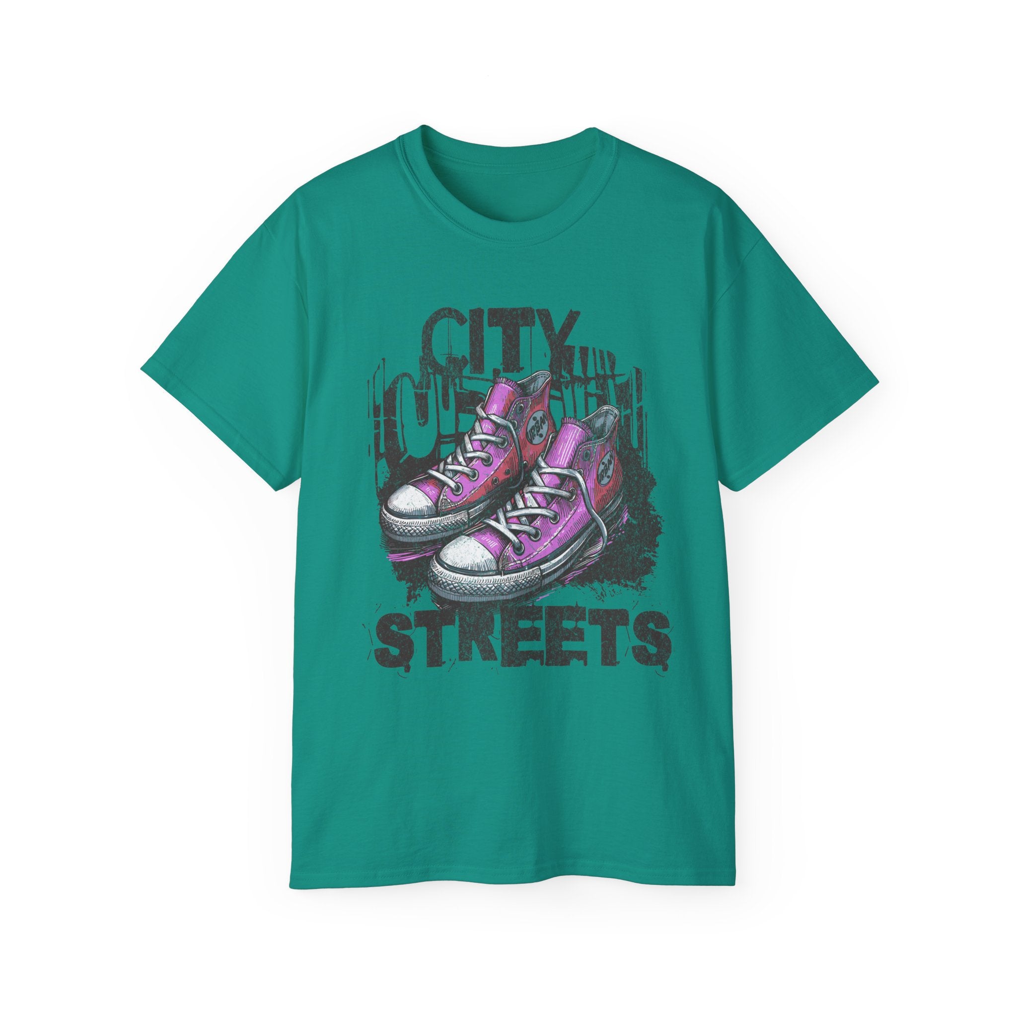 City Streets - Unisex Cotton Tee (Front) - Damned Threads